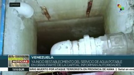 Venezuela: empieza a restablecerse servicio de agua en hospitales