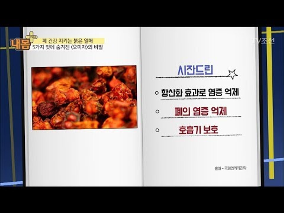 폐 건강 지키는 열매 ‘오미자’의 효능! [내 몸 플러스] 80회 20171119