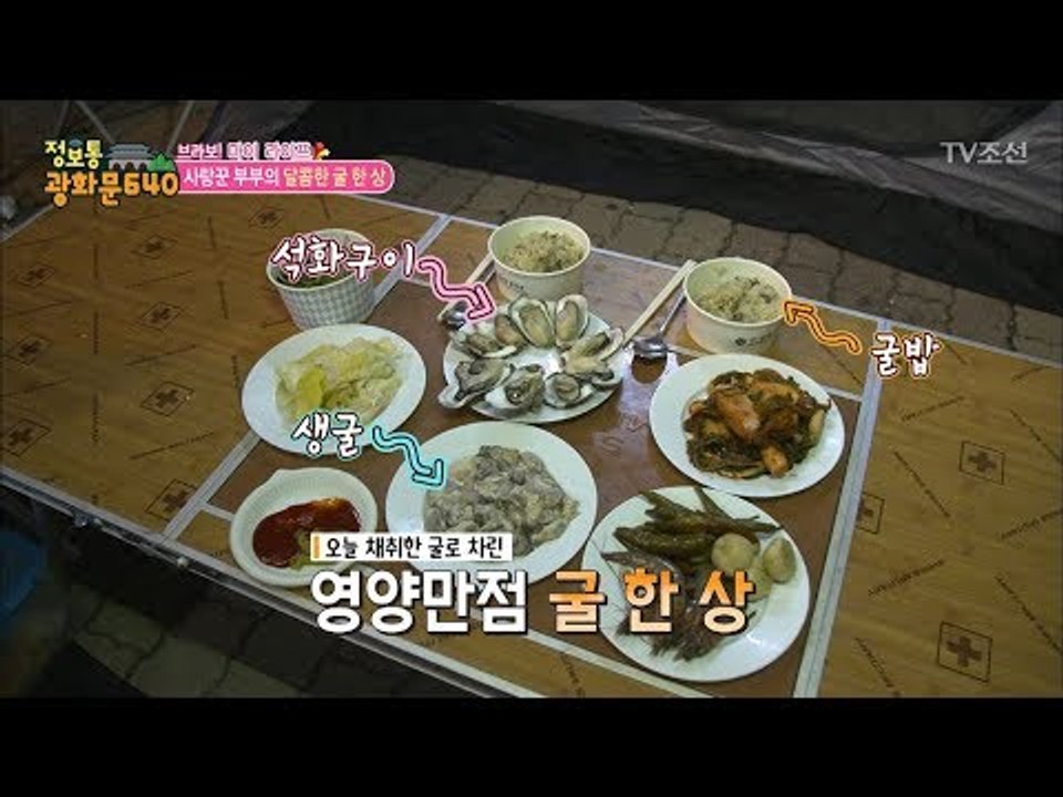 캠핑카에서 먹는 오늘 딴 굴은 환상의 맛! [정보통 광화문 640] 92회 20171208