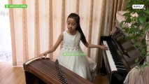 Fusion music! 10 y/o Chinese prodigy plays piano and guzheng at same time