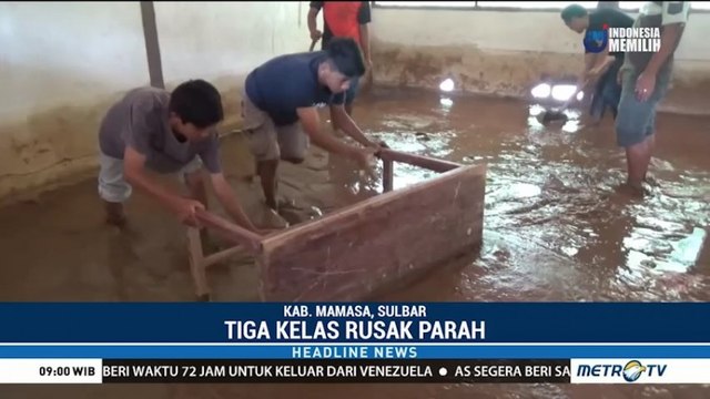 3 Sekolah di Mamasa Rusak Parah Diterjang Banjir