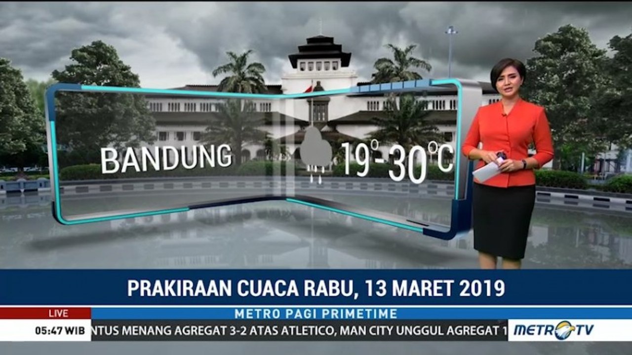 Prakiraan Cuaca: Rabu, 13 Maret 2019