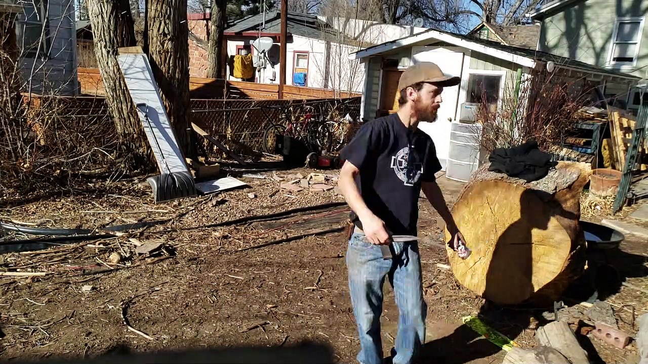 Man Perfects Seriously Hard Knife Throwing Trick