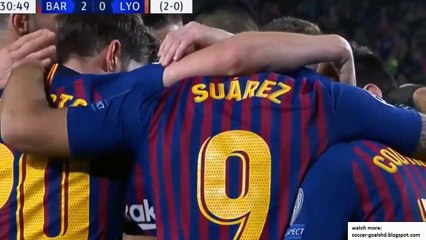Philippe Coutinho Goal - Barcelona vs Lyon 2-0 13/03/2019