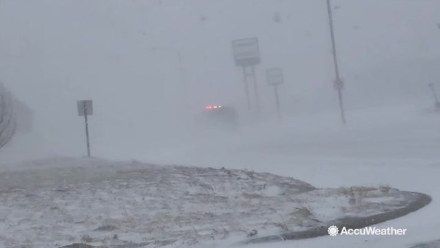 Blizzard leaves streets empty due to whiteout conditions
