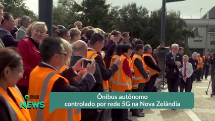 Ônibus autônomo controlado por rede 5G na Nova Zelândia