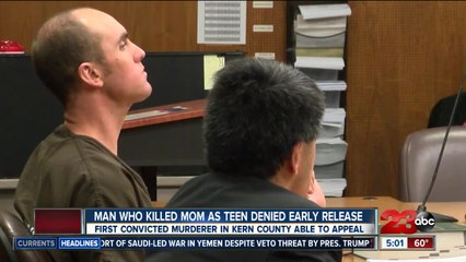 Man convicted of killing mom as a teen denied early release