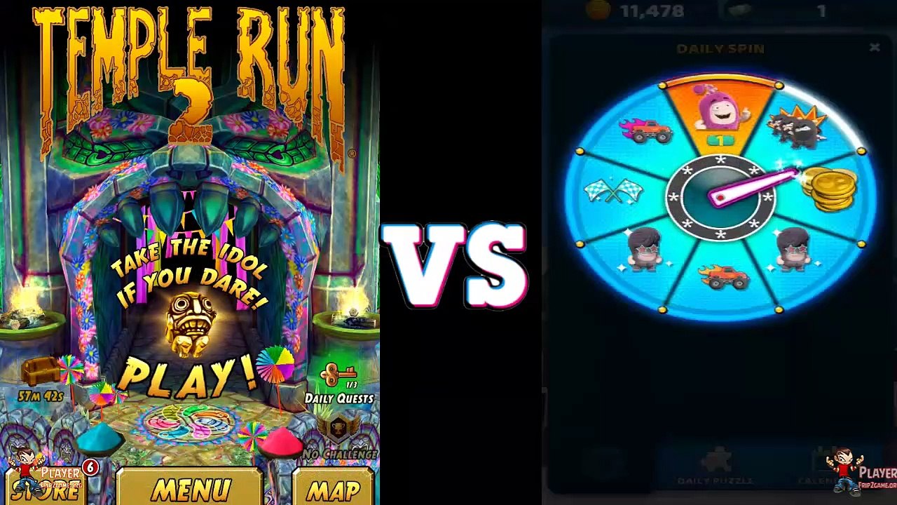 Oddbods Turbo Run VS Temple Run 2 HOLI FESTIVAL GAmeplay﻿
