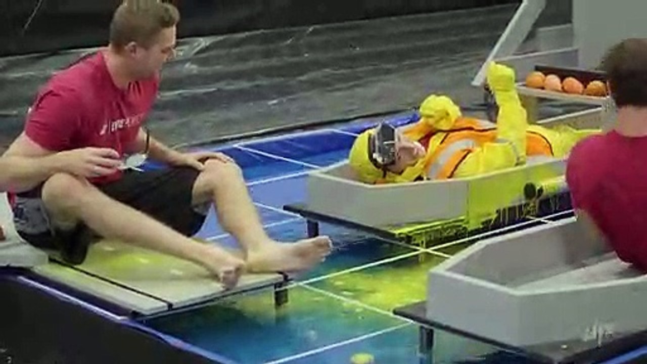 Giant warship battle | dude perfect