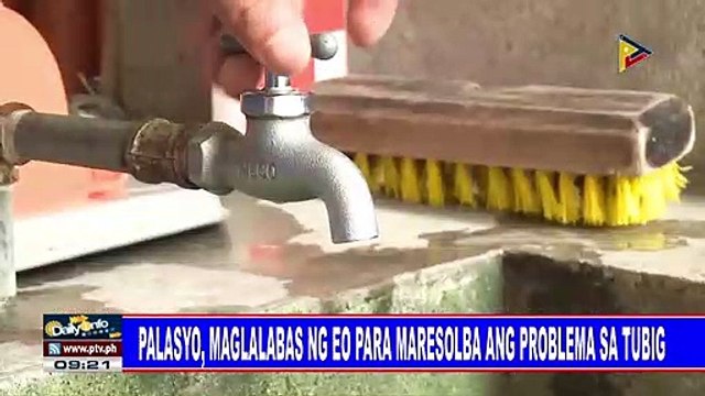 Palasyo, maglalabas ng EO para maresolba ang problema sa tubig