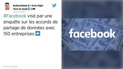 Facebook. Enquête pénale aux États-Unis sur les partages de données