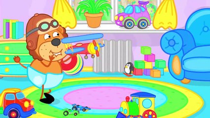 Lion de la Famille – dessin animé pour les Enfants de Collecte des Ordures