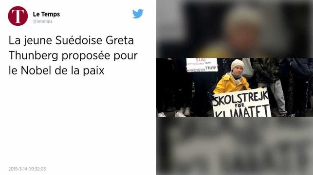 Climat. La jeune Suédoise, Greta Thunberg, va-t-elle recevoir le prix Nobel de la paix 2019 ?
