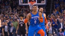 Westbrook pulls out the dance moves after casual three
