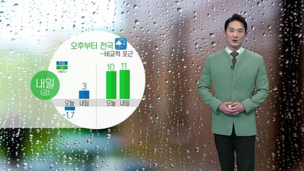 [날씨] 내일 오후부터 전국 비...비교적 포근 / YTN