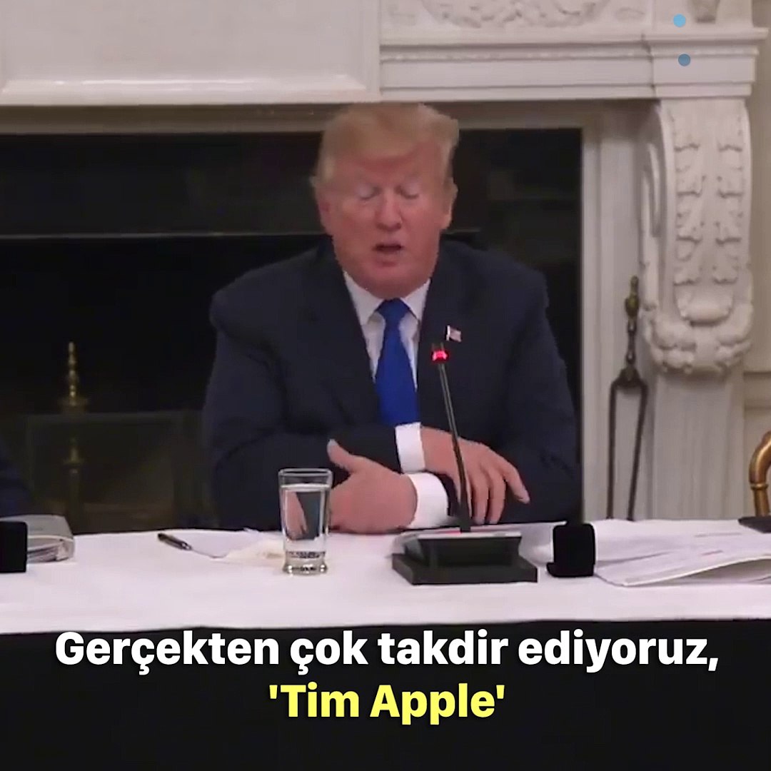 ⁣ABD Başkanı Donald Trump, teknoloji devi Apple CEO'su Tim Cook'a 'Tim Apple' diy