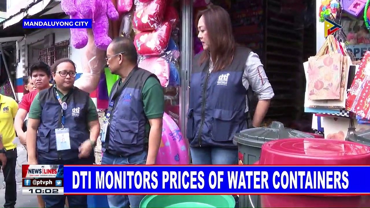 DTI monitors prices of water containers