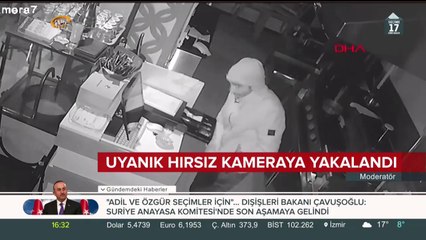 Hırsız kameraya yakalandı