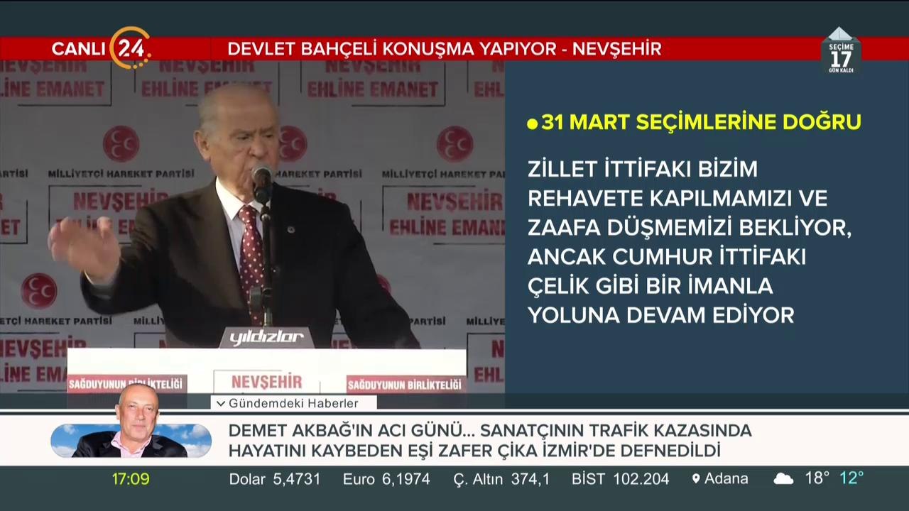 Bahçeli Nevşehir mitinginde
