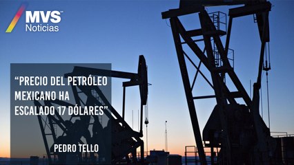 Precio del petróleo mexicano ha escalado 17 dólares: Pedro Tello