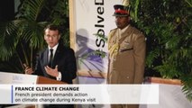 French president demands action on climate change during Kenya visit