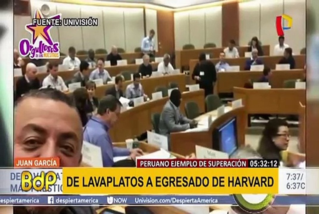 Ejemplo de superación: peruano pasó de lavaplatos a egresado de Harvard