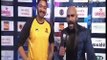 PWL 3 Day 9_ Actor Shreyas Talpade mimics during the match Veer Marathas VS Mumb