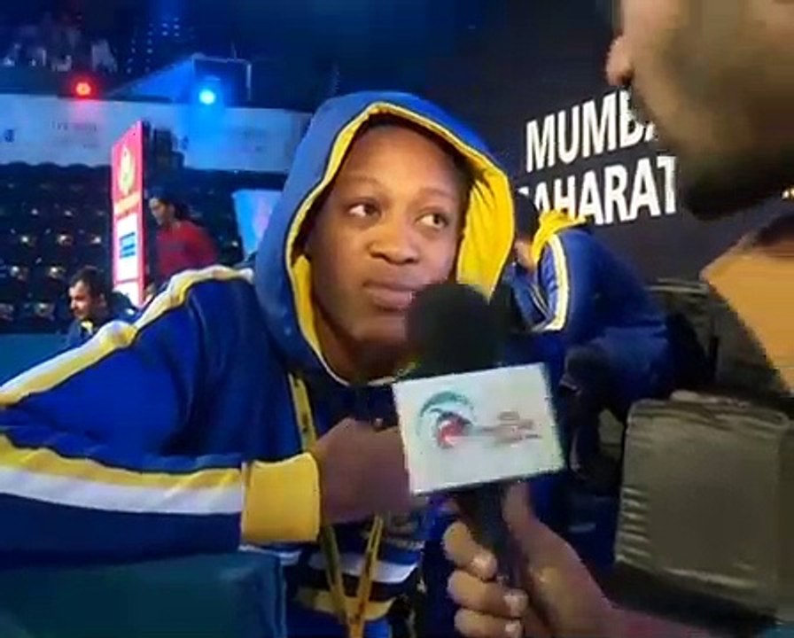PWL 3 Day 9_ Mumbai Maharathi Odunayu speaks before the battle against Veer Mara