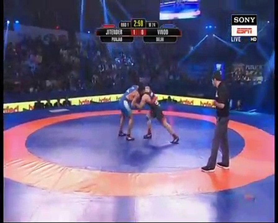 PWL 3 Day 10_ Jitender Kinha VS Vinod Omprakash Pro Wrestling League at season 3