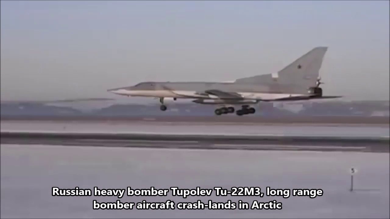Russian Heavy Bomber Tupolev Tu-22M3, Long Range Bomber Aircraft Crash-Lands In Arctic