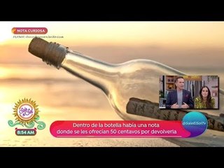 El misterioso mensaje de una botella encontrada en la playa | Sale el Sol
