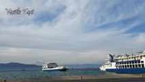 ferry boat Corfu at the port of Corfu