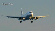 Aegean Airlines landing at Corfu airport