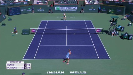 Indian Wells - Bencic continue sur sa lancée en écartant Pliskova