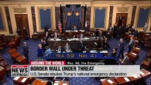 U.S. Senate rebukes Trump's national emergency declaration