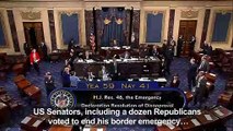 'VETO!' says Trump after Senate votes to end border emergency