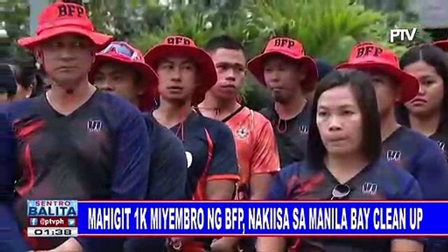 Mahigit 1-K miyembro ng BFP, nakiisa sa Manila Bay clean up