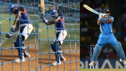 Hardik Pandya attempts MS Dhoni's signature helicopter shot | वनइंडिया हिंदी