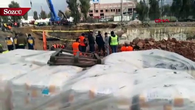Metronun yeraltı otoparkındaki göçükte 1 kişinin cesedine ulaşıldı