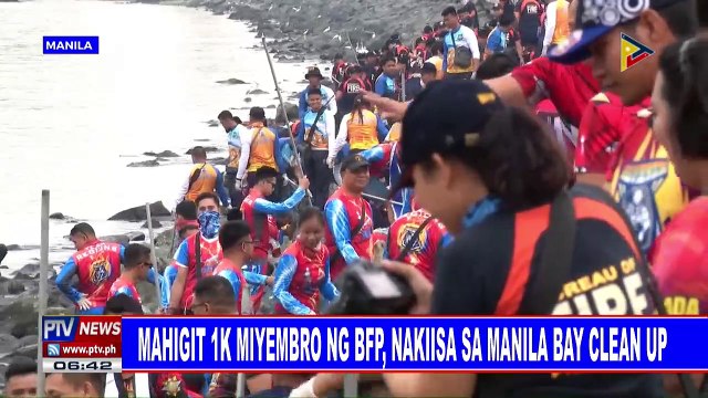 Mahigit 1K miyembro ng BFP, nakiisa sa Manila Bay clean up
