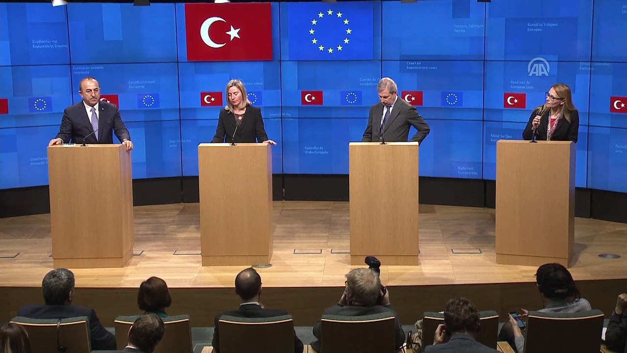 AB-Türkiye Ortaklık Konseyi Toplantısı sonrası ortak basın toplantısı - Çavuşoğlu (5) - BRÜKSEL