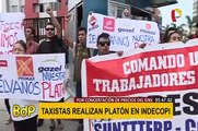 Taxistas realizan plantón frente a Indecopi por concertación de precio del GNV