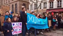 Les élèves manifestent au centre-ville de Strasbourg pour le climat