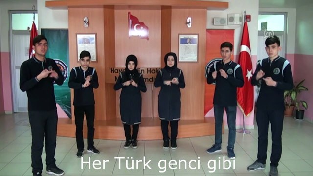 İşitme engelli öğrencilerden Çanakkale şehitleri için duygulandıran klip - ELAZIĞ