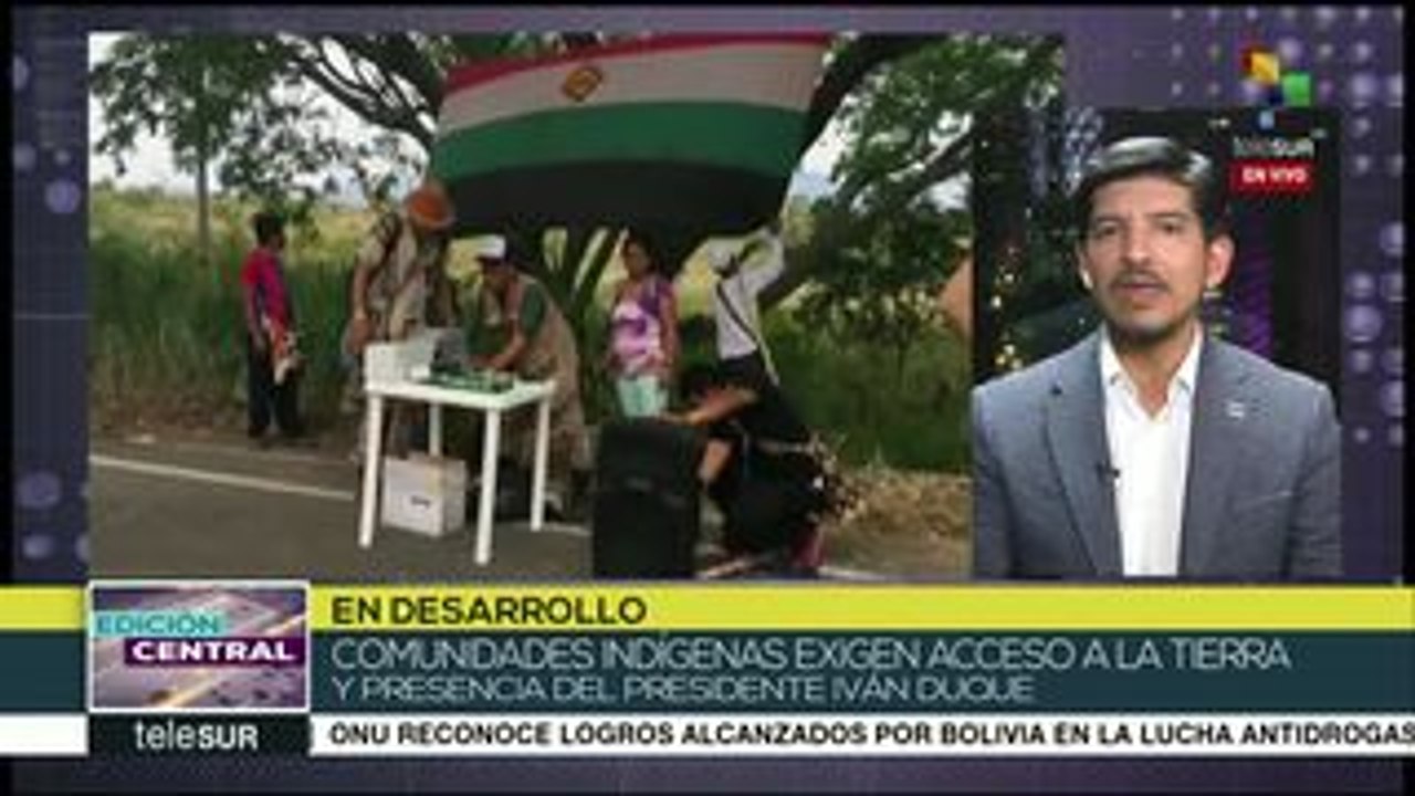 Colombia: indígenas del Cauca bloquean carretera y son reprimidos