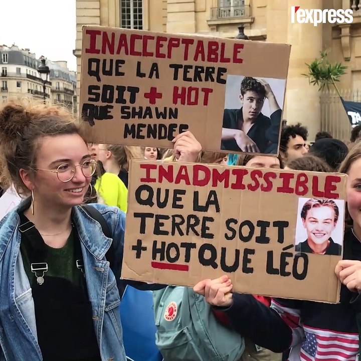 "La planète, tu la veux bleue ou bien cuite?": les jeunes dans la rue à Paris pour le climat