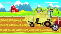 Tuning Tractor and Combine Harvester | Field work  Farmer | Czerwony Traktorek -  Praca na Farmie