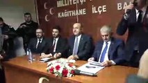 Çavuşoğlu ve Yıldırım, MHP Kağıthane İlçe Başkanlığını ziyaret etti - İSTANBUL