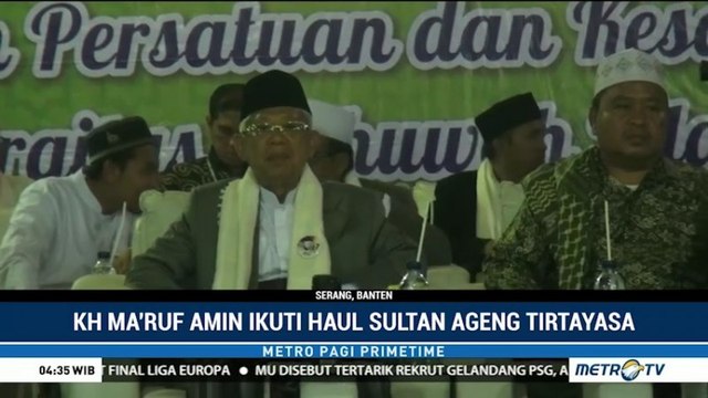 KH Ma'ruf Amin Ziarah ke Makam Sultan Ageng Tirtayasa