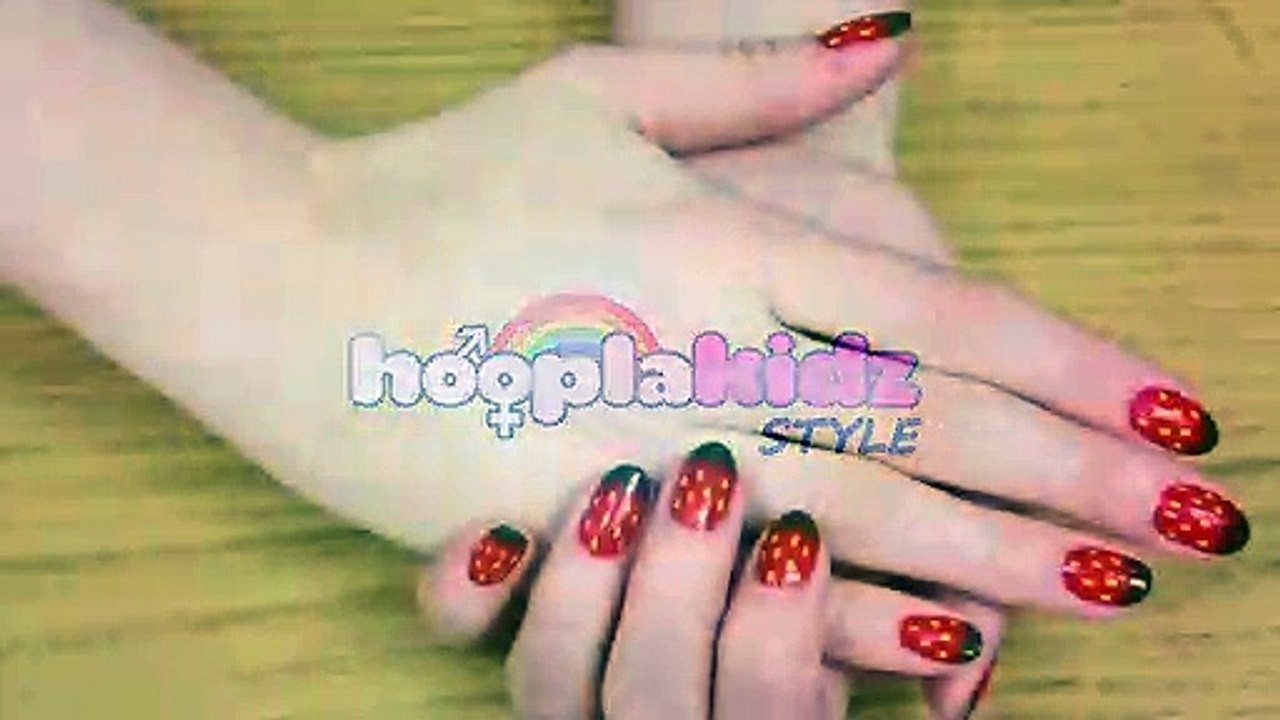 Facile DIY Français: Vernis à Ongles de Fraise | Strawberry Nail Art | DIY French Style